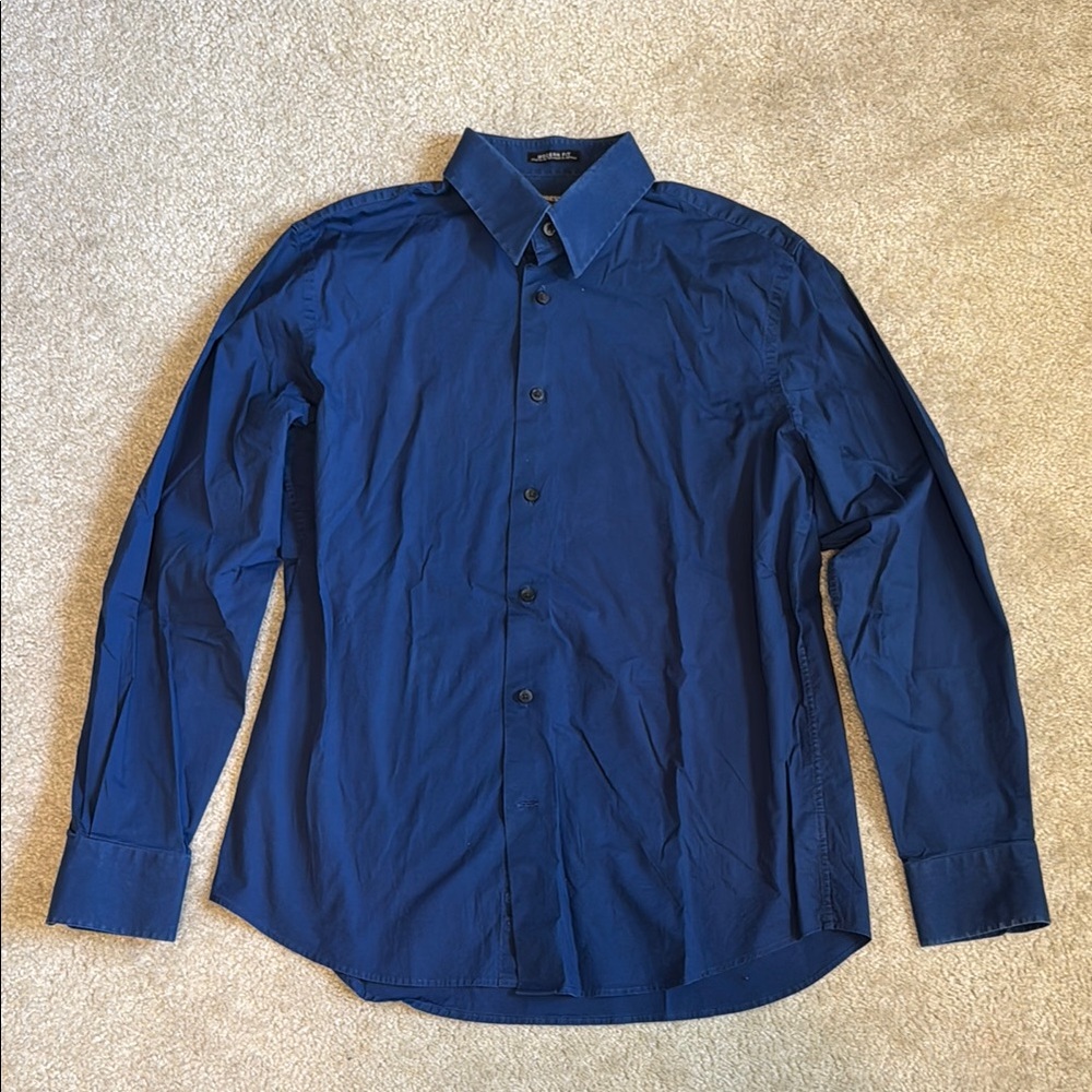 Express Modern Fit Stretch Cotton Button Down